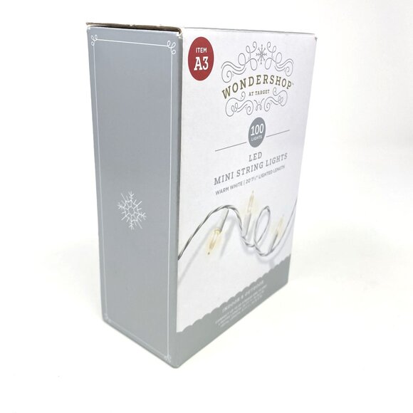 Target 100ct LED Smooth Mini Christmas String Lights Wondershop™ Indoor Outdoor - Picture 4 of 10